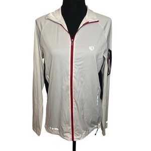 Pearl Izumi Wind Barrier Cycling Jacket Womens Light Weight White Black Red
